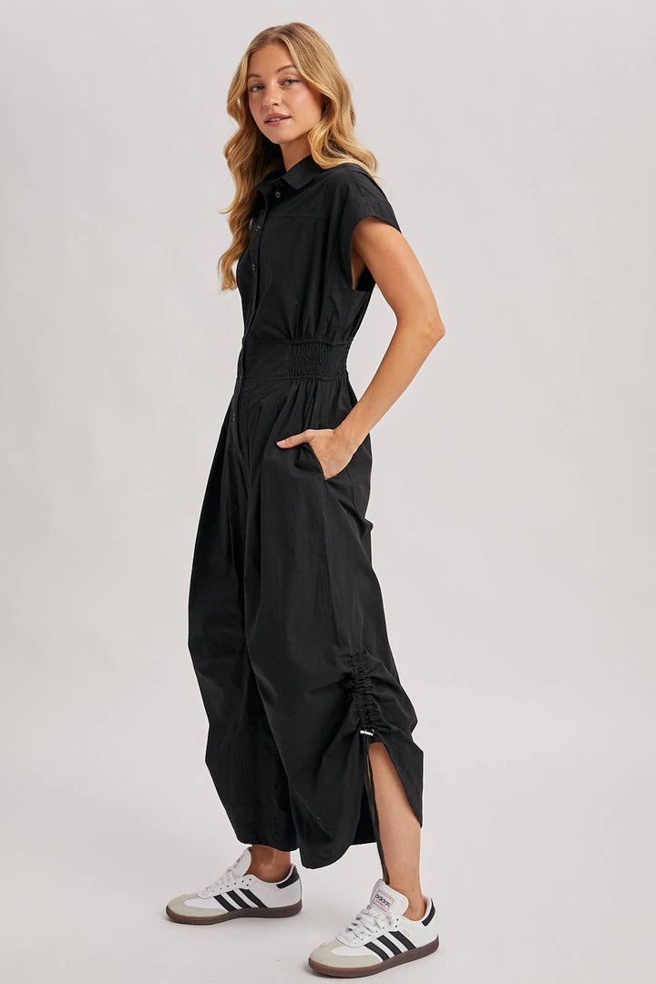 Bluivy | Button Down Utility Jumpsuit
