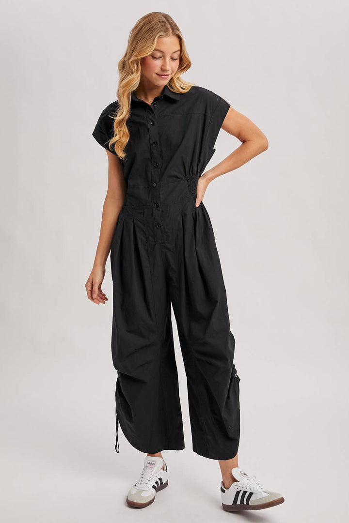 Bluivy | Button Down Utility Jumpsuit