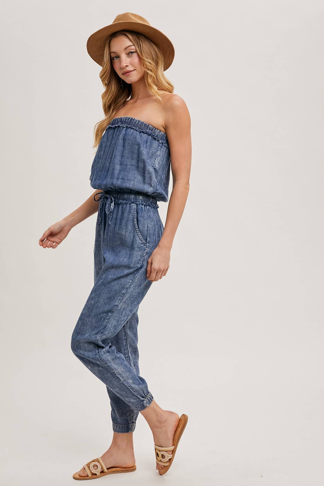 Bluivy | Acid Wash Tube Jumpsuit