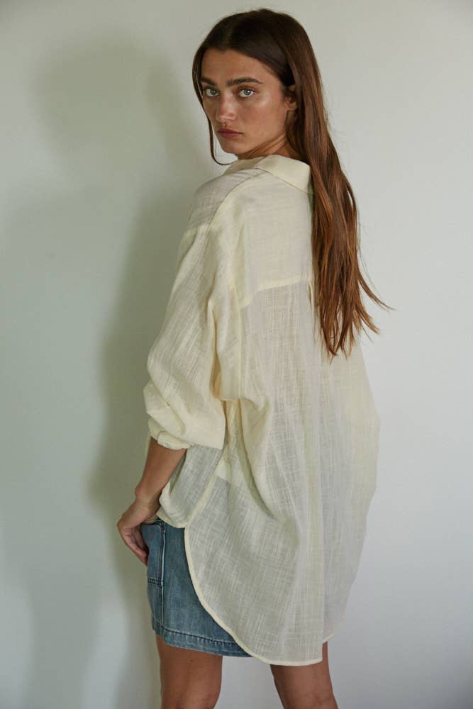 By Together | Woven 100% Cotton Button-down Shirt