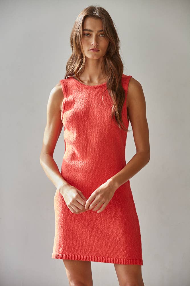 By Together | Knit Sweater Cotton Round Neck Sleeveless Mini