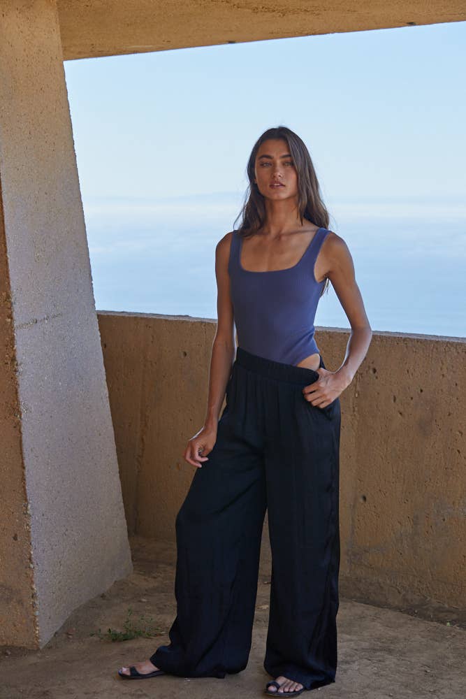 By Together | Seamless Ribbed Double Layered Square Bodysuit