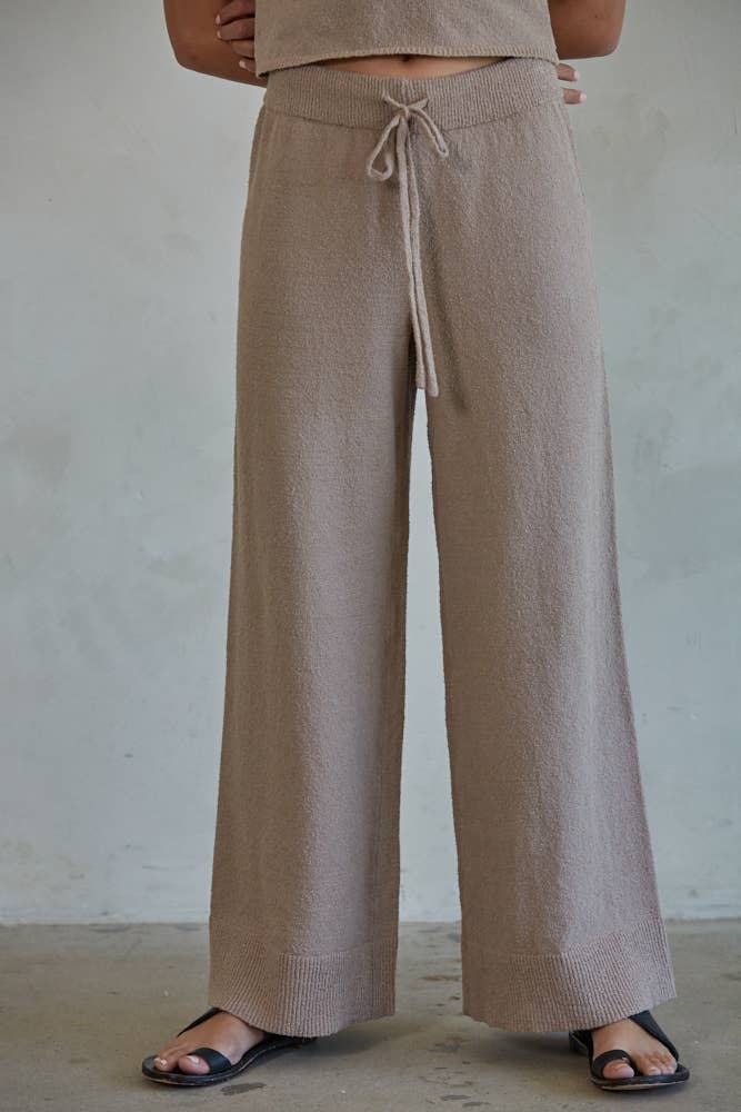 By Together  | Knit Sweater Cotton Nylon Polyester Wide Leg Pants