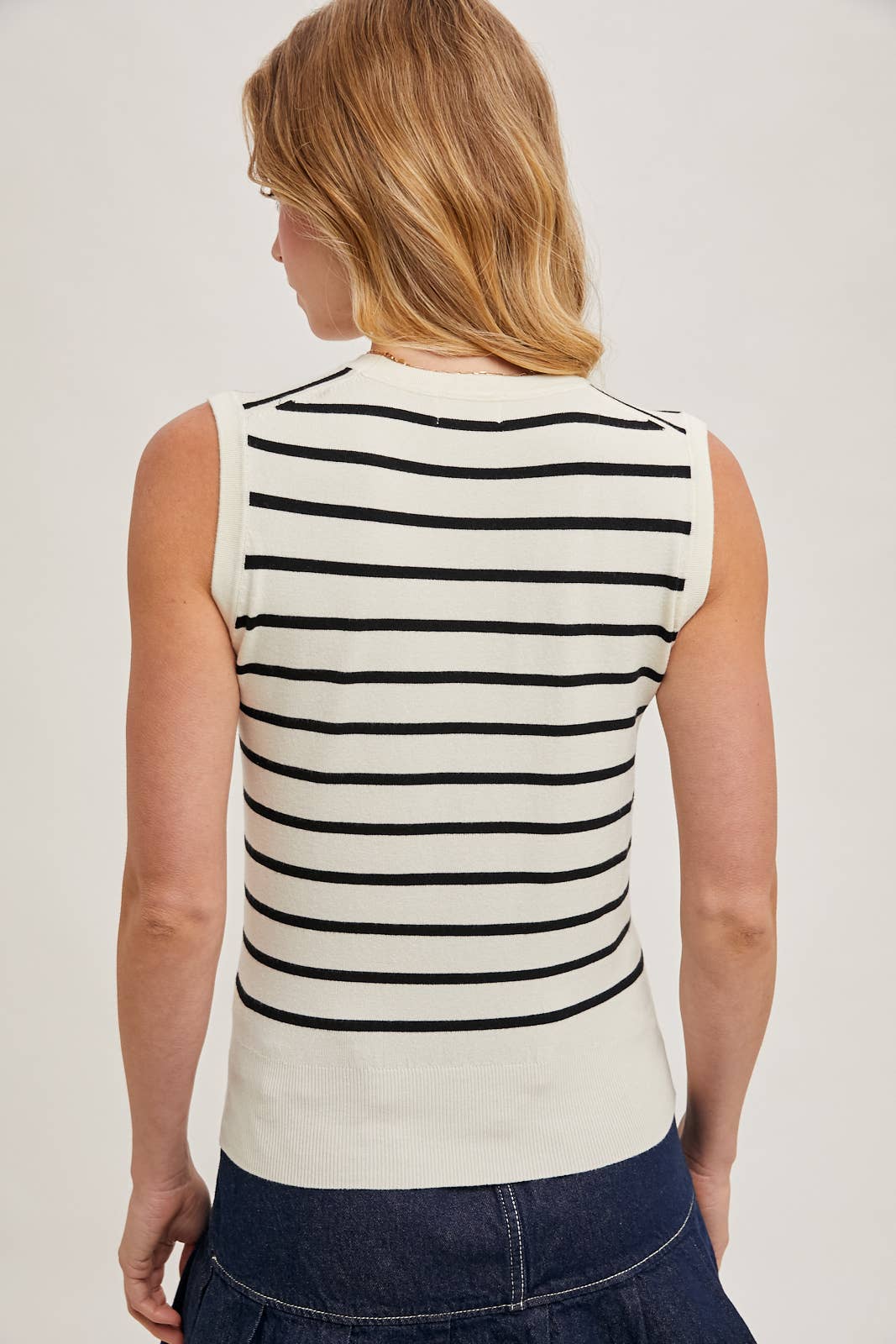 Bluivy | Striped Muscle Knit Tank Top