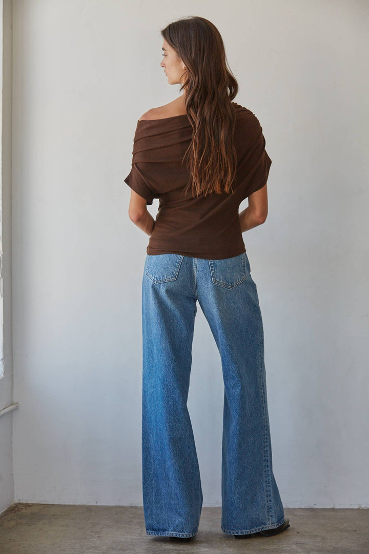 By Together | Solid Off Shoulder Drape Top