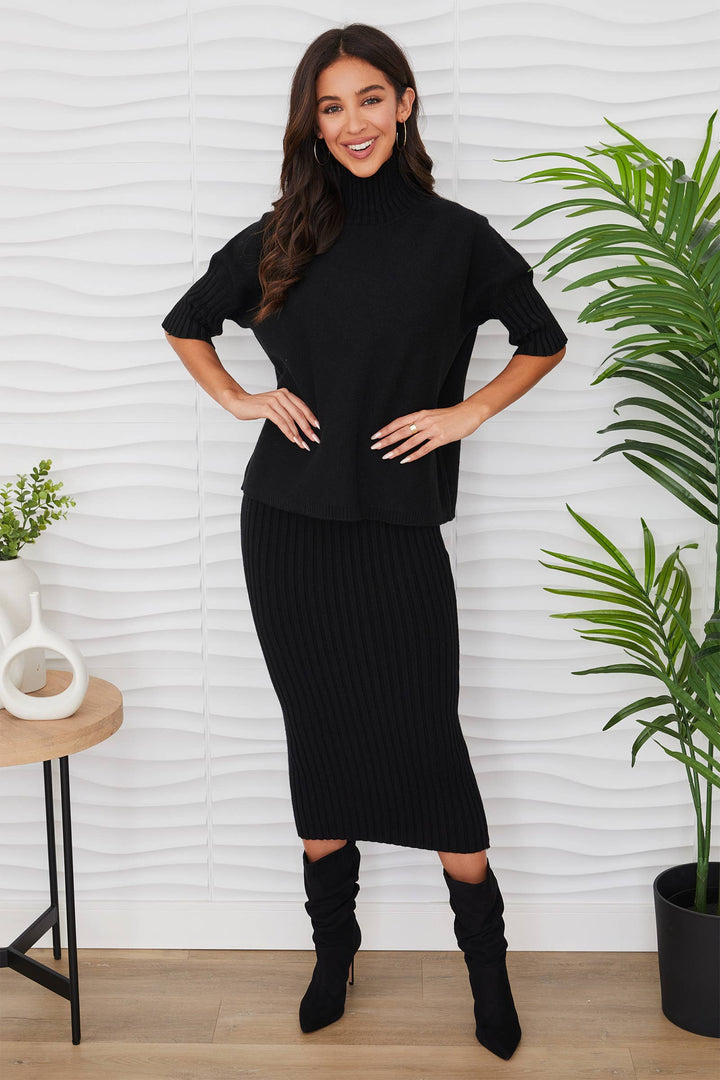 Milio Milano | Rib Contract Short Sleeve Knit Top