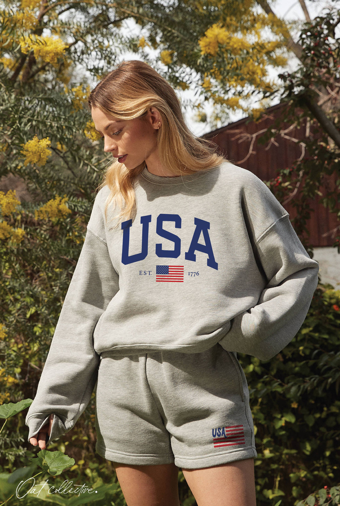 OAT COLLECTIVE | USA EST.1776 Mid Graphic Sweatshirt
