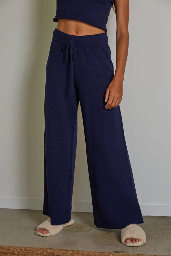 By Together  | Knit Sweater Cotton Nylon Polyester Wide Leg Pants