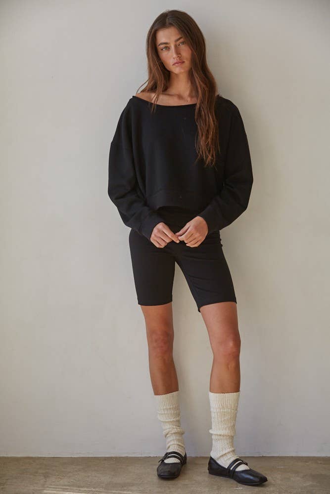 By Together  | Knit Cotton Polyester Garment Washed Pullover