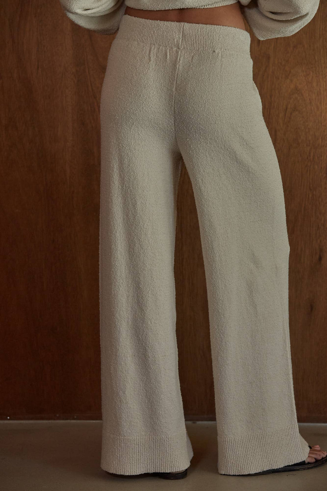 By Together  | Knit Sweater Cotton Nylon Polyester Wide Leg Pants