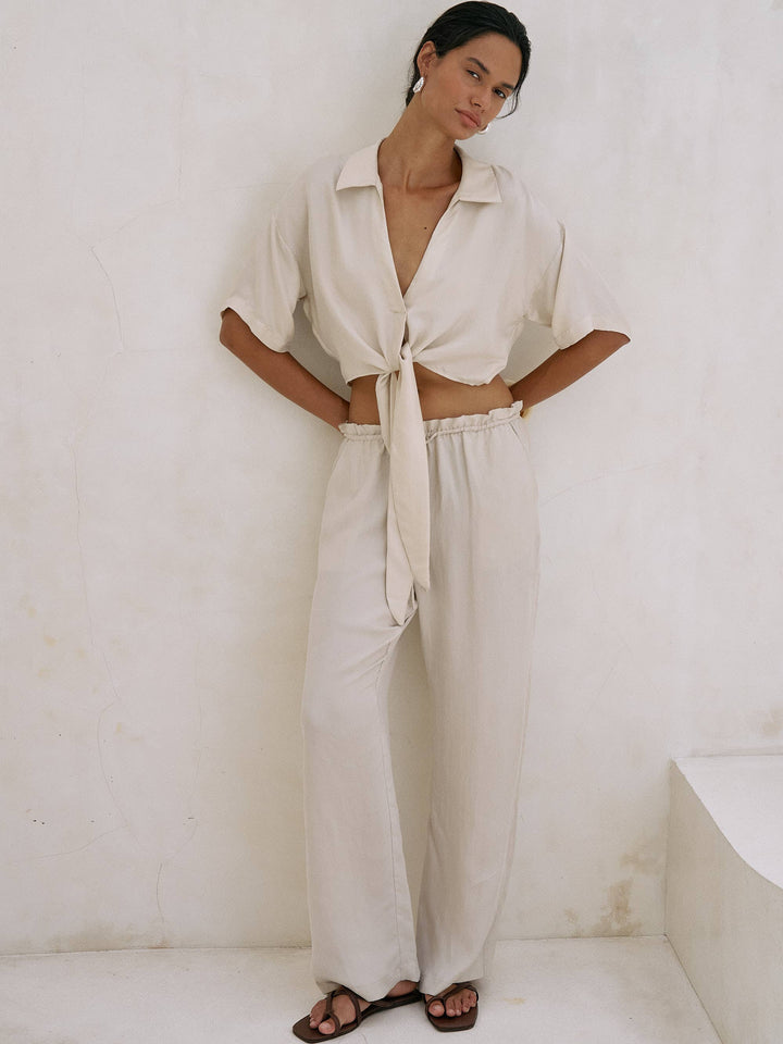 The Handloom - Lucid Tie Shirt - Sand