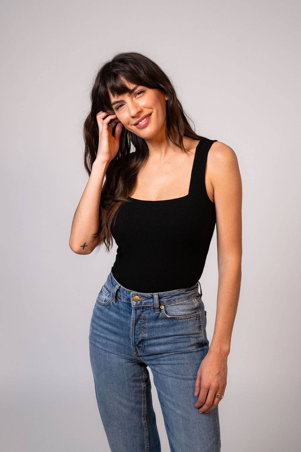Sunday Ritual | Emilia Rib Tank Top - Black