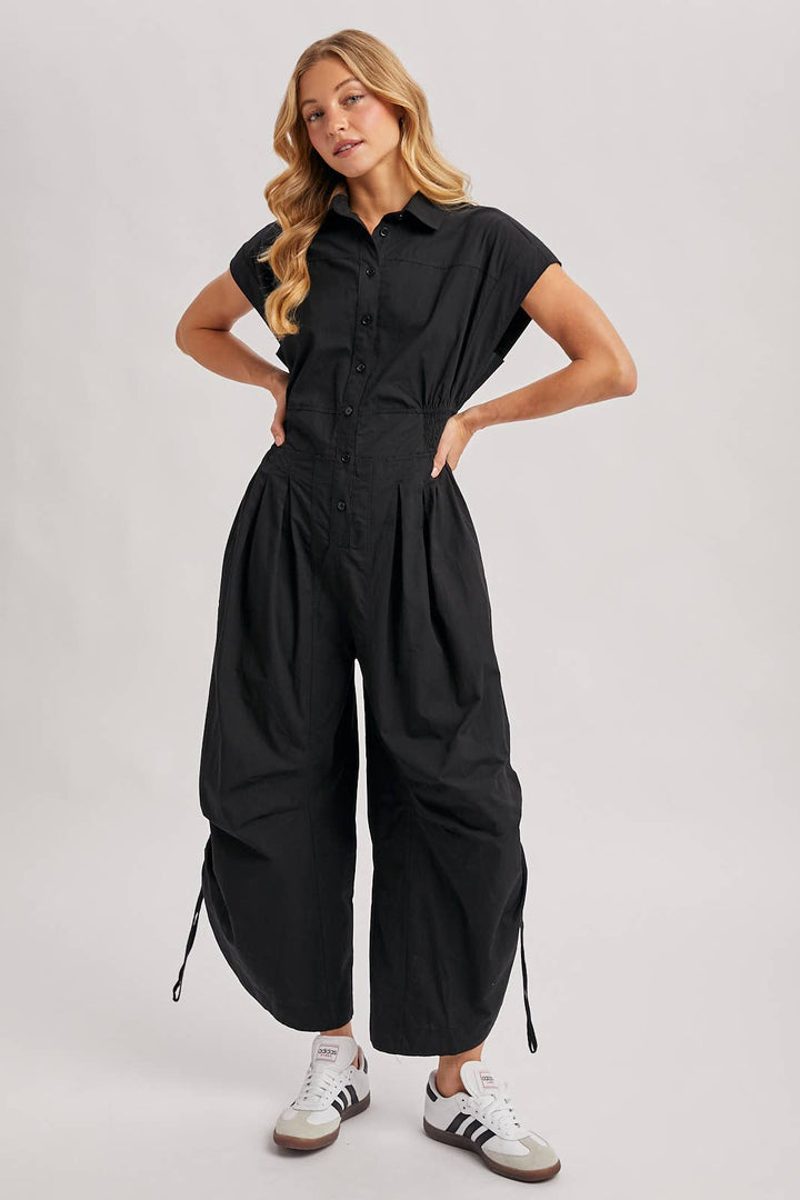 Bluivy | Button Down Utility Jumpsuit