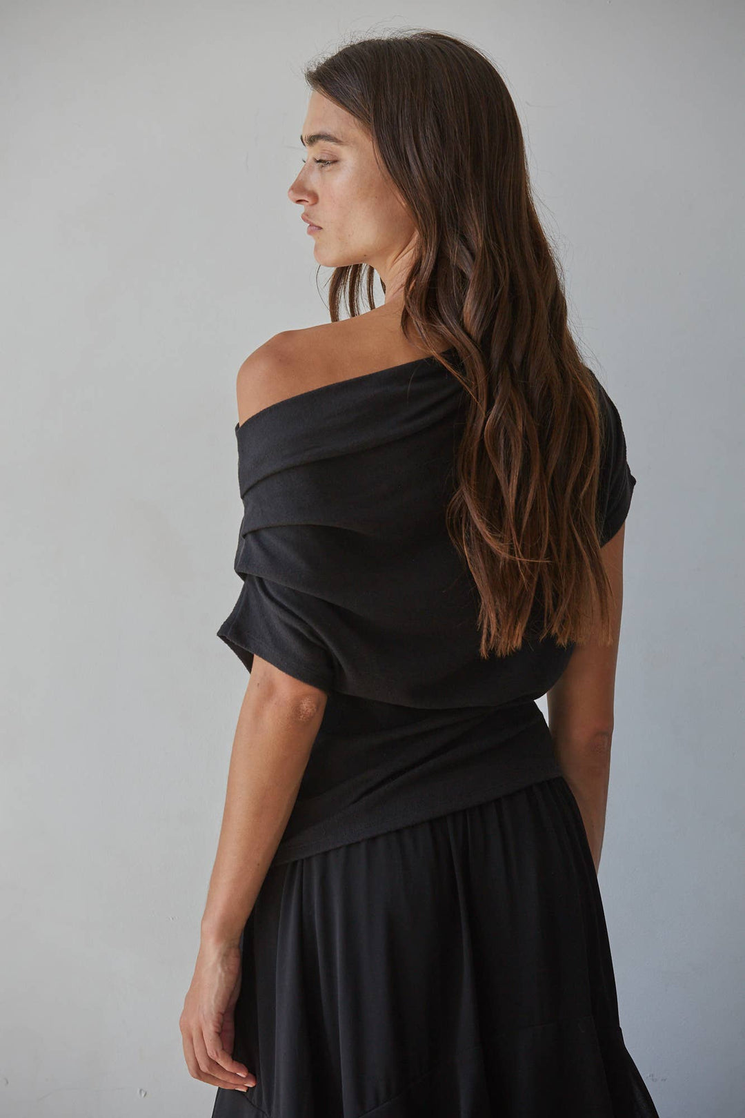 By Together | Solid Off Shoulder Drape Top
