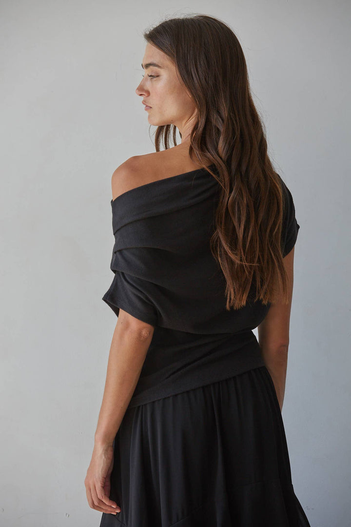 By Together | Solid Off Shoulder Drape Top