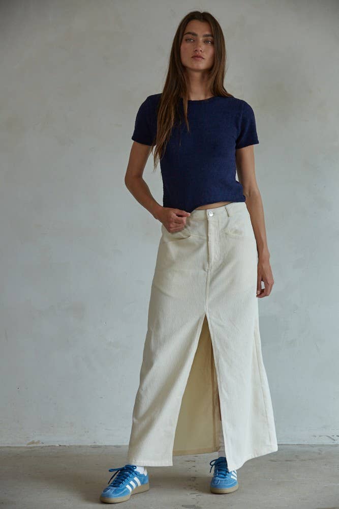 By Together  | Knit Sweater Short Sleeve Crop Top