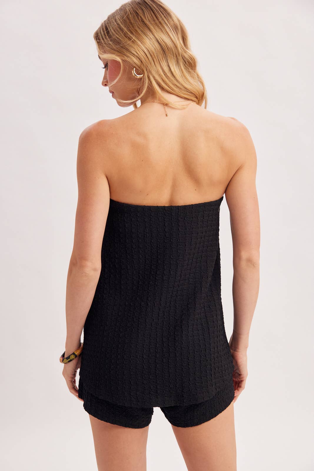Bluivy | Textured Layered Strapless Romper