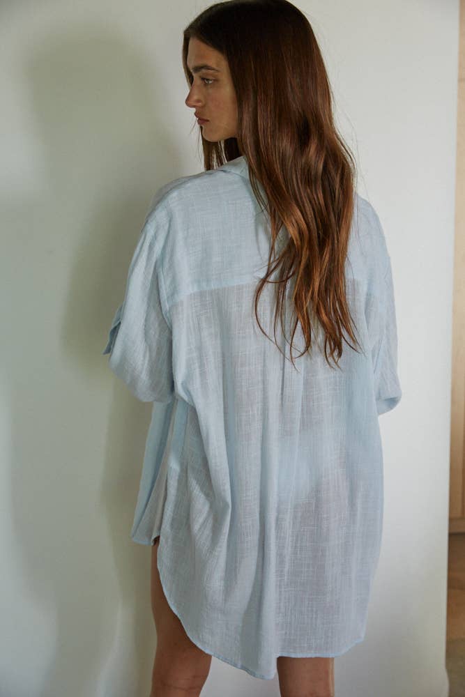 By Together | Woven 100% Cotton Button-down Shirt