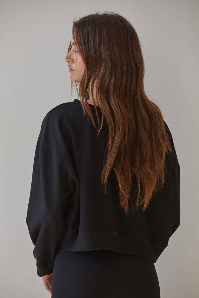 By Together  | Knit Cotton Polyester Garment Washed Pullover