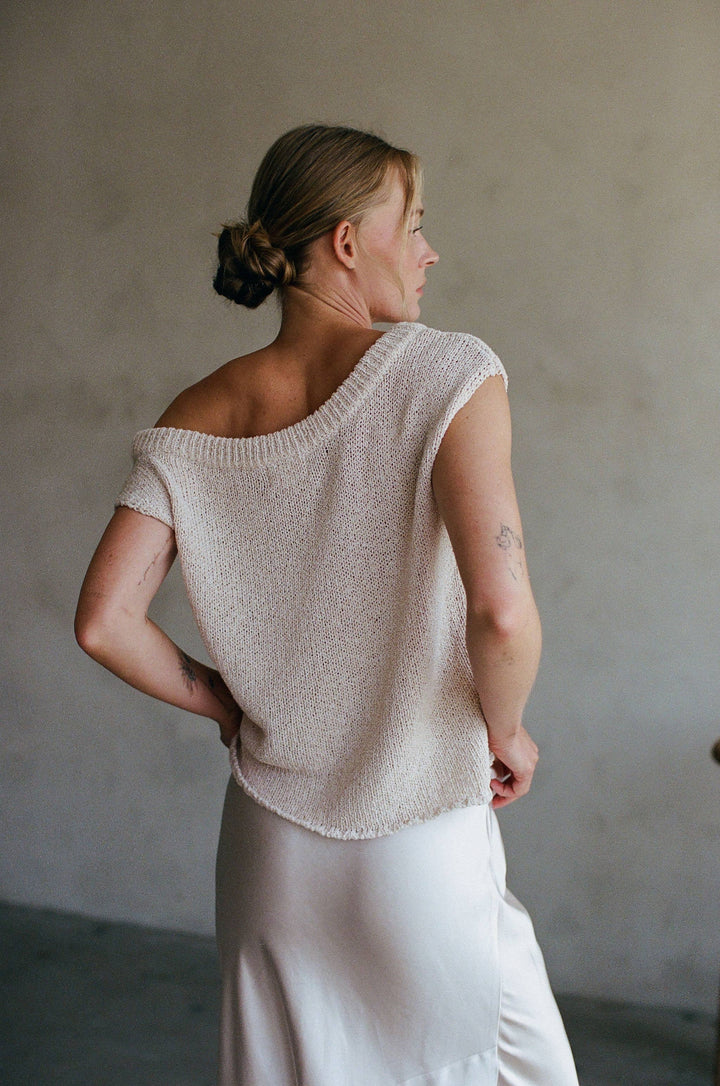By Together  | Knit Sweater One Side Off The Shoulder Top