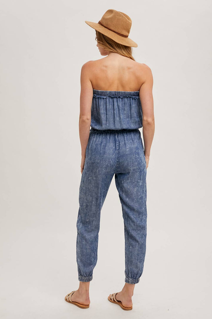 Bluivy | Acid Wash Tube Jumpsuit