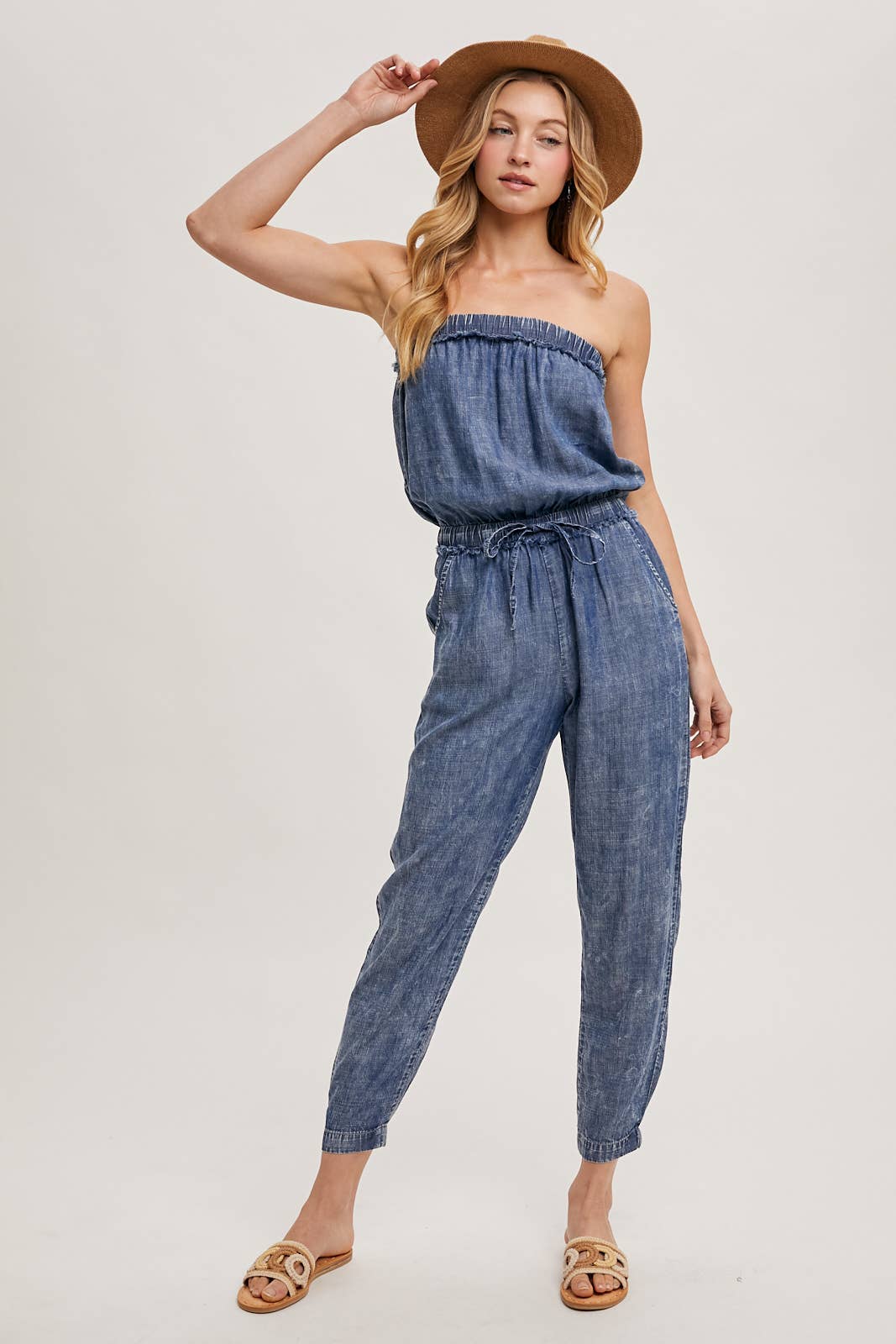 Bluivy | Acid Wash Tube Jumpsuit