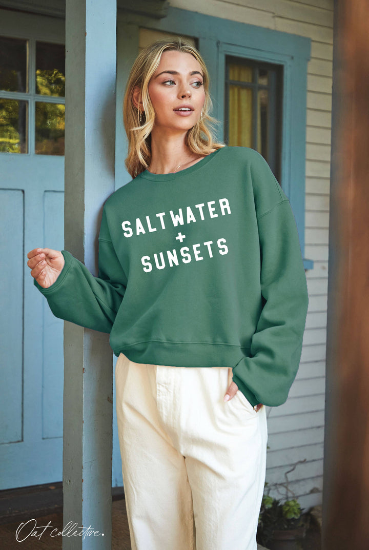 OAT COLLECTIVE | Salt Water & Sunsets Graphic Sweatshirt