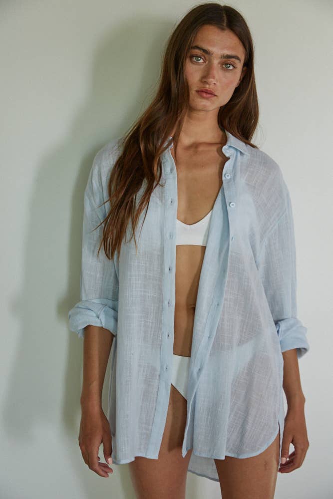 By Together | Woven 100% Cotton Button-down Shirt
