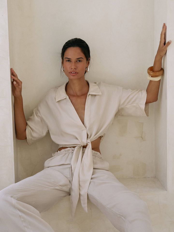 The Handloom - Lucid Tie Shirt - Sand