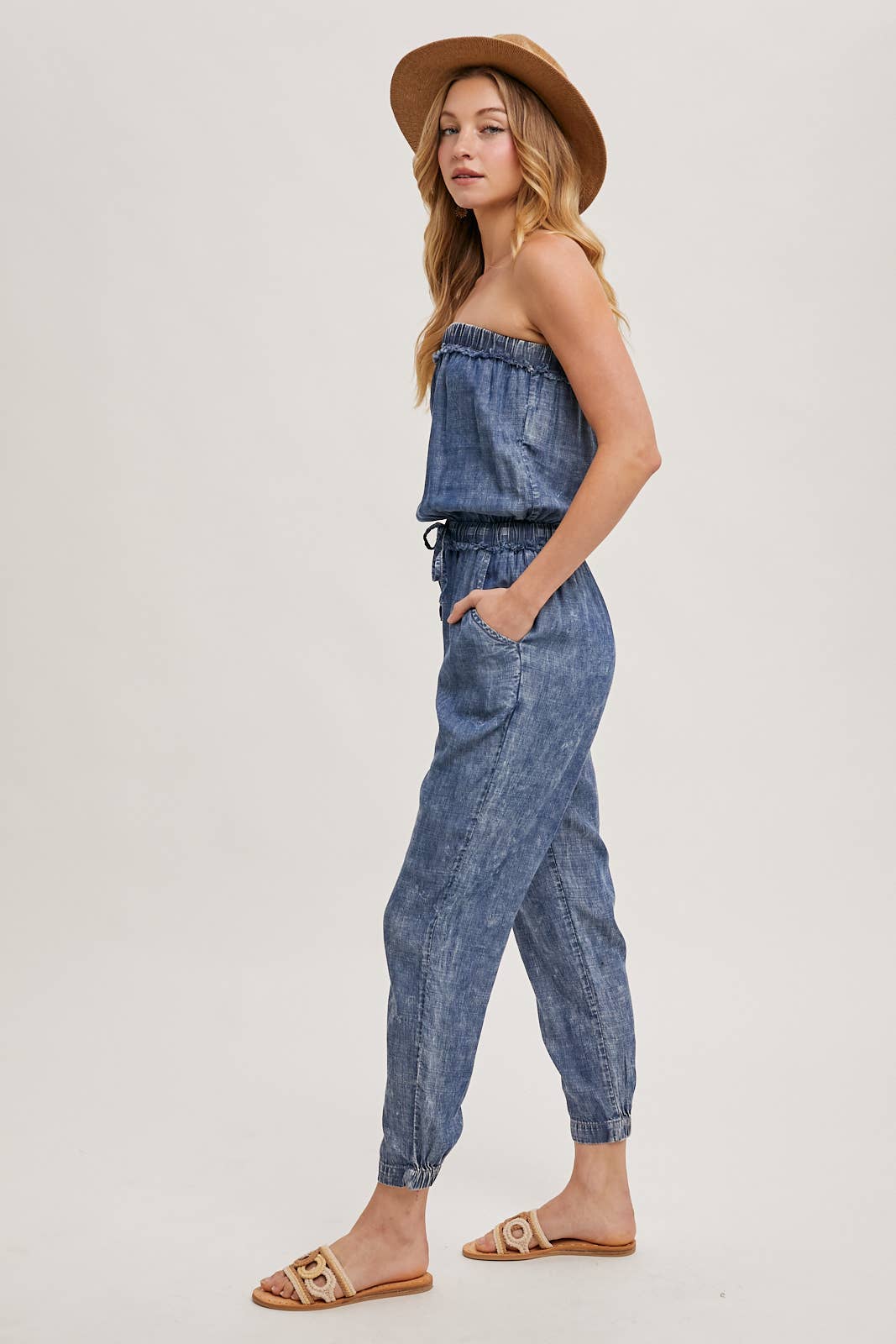 Bluivy | Acid Wash Tube Jumpsuit