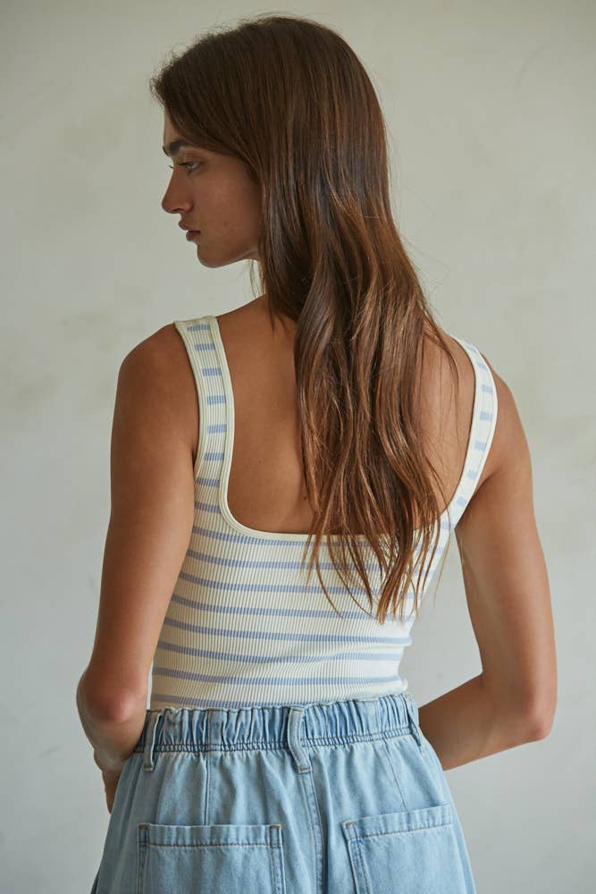 By Together | Knit Nylon Spandex Seamless Ribbed Bodysuit