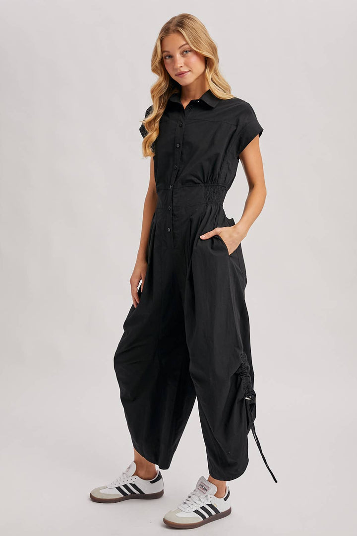 Bluivy | Button Down Utility Jumpsuit
