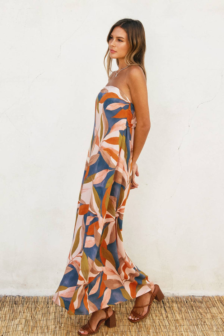 Dress Forum | Destinations Strapless Tie Back Maxi Dress