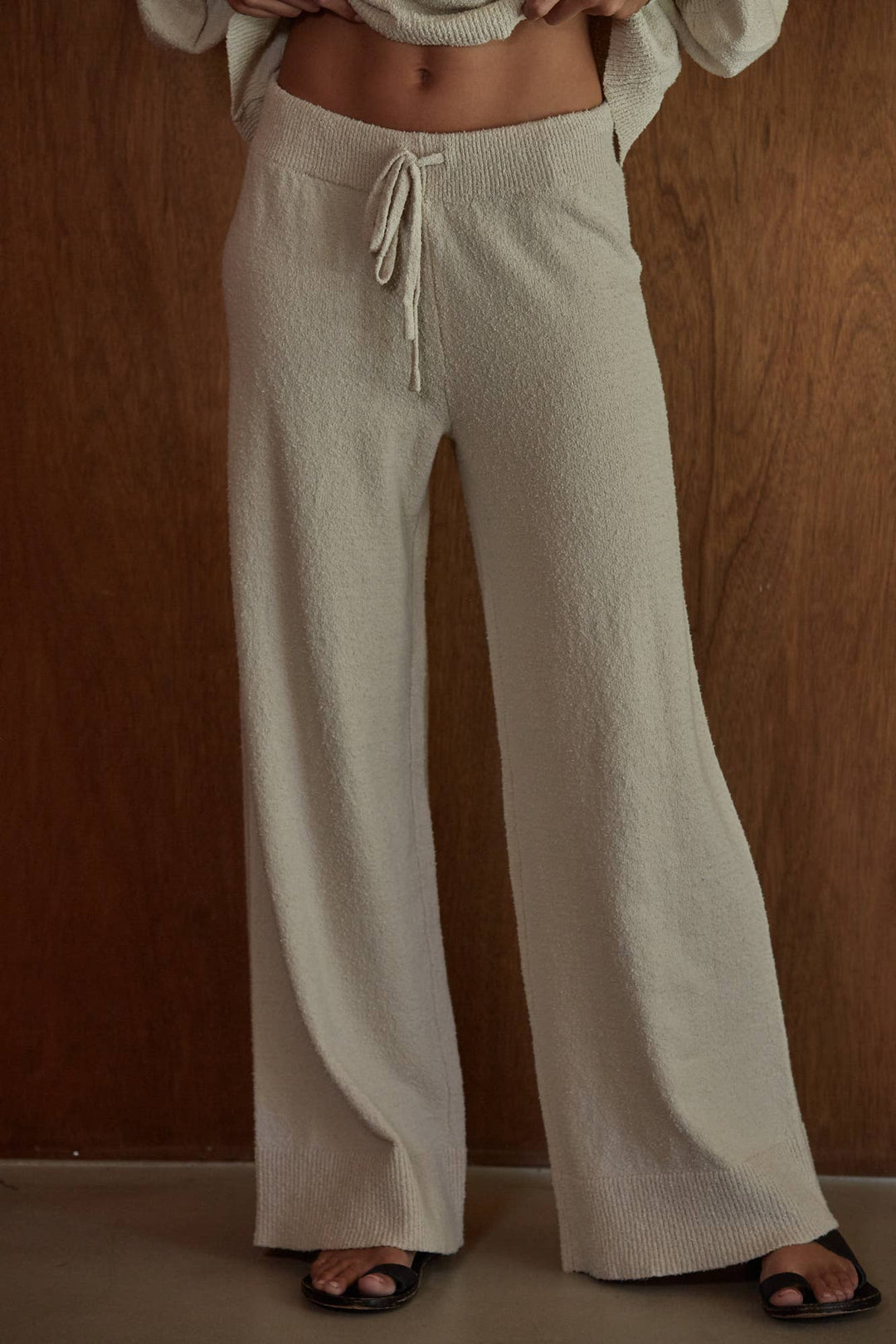 By Together  | Knit Sweater Cotton Nylon Polyester Wide Leg Pants