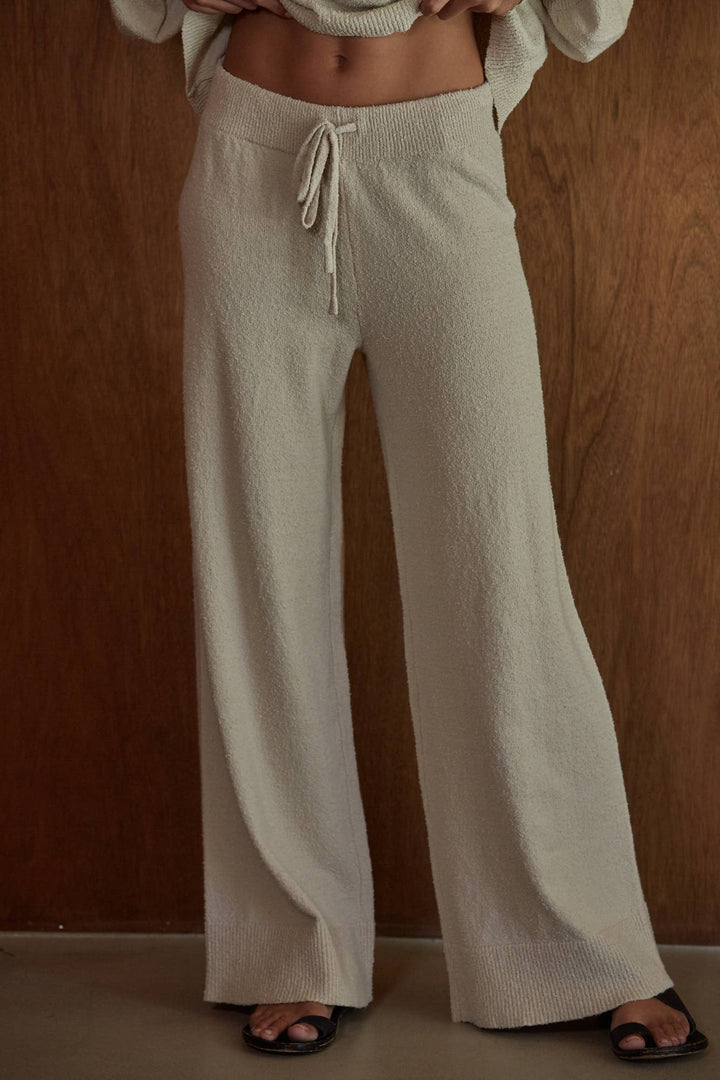 By Together  | Knit Sweater Cotton Nylon Polyester Wide Leg Pants