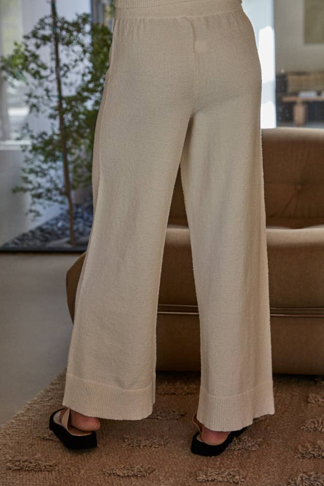 By Together  | Knit Sweater Cotton Nylon Polyester Wide Leg Pants