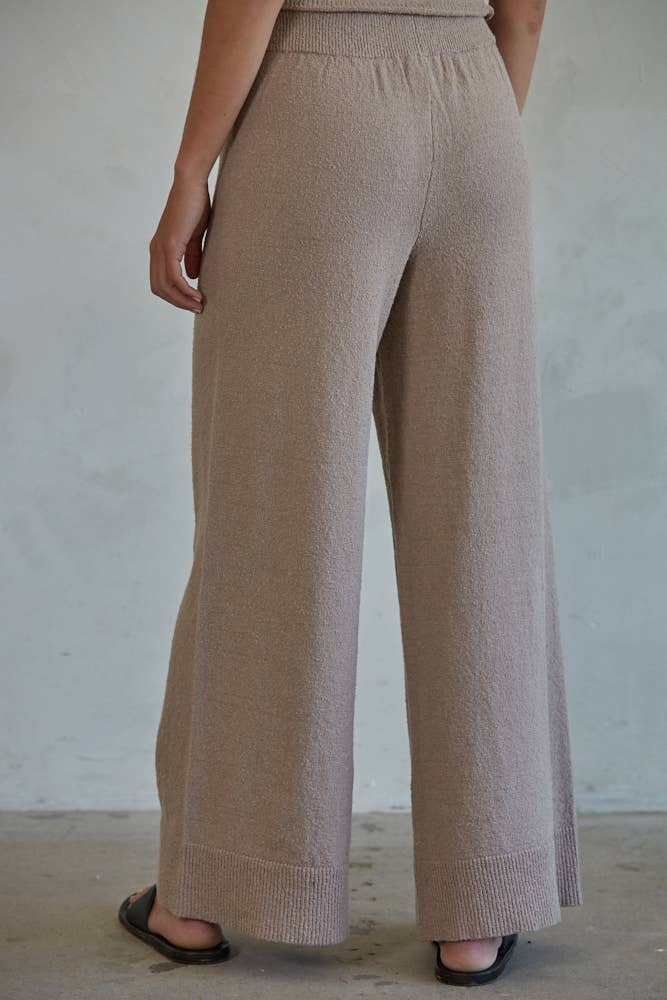 By Together  | Knit Sweater Cotton Nylon Polyester Wide Leg Pants