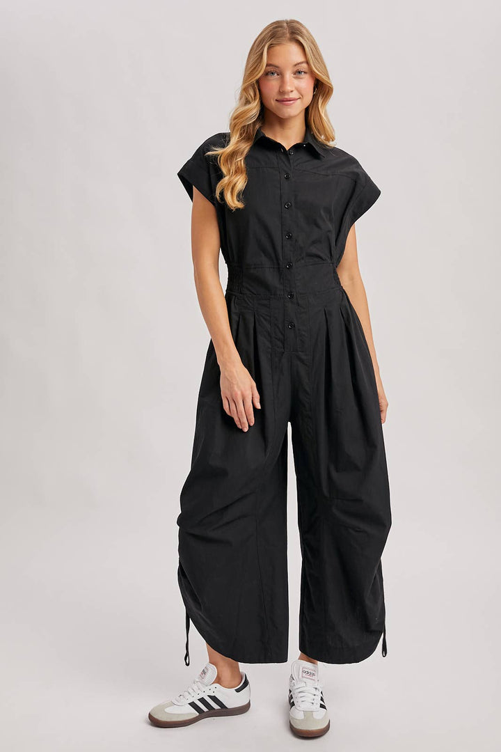 Bluivy | Button Down Utility Jumpsuit