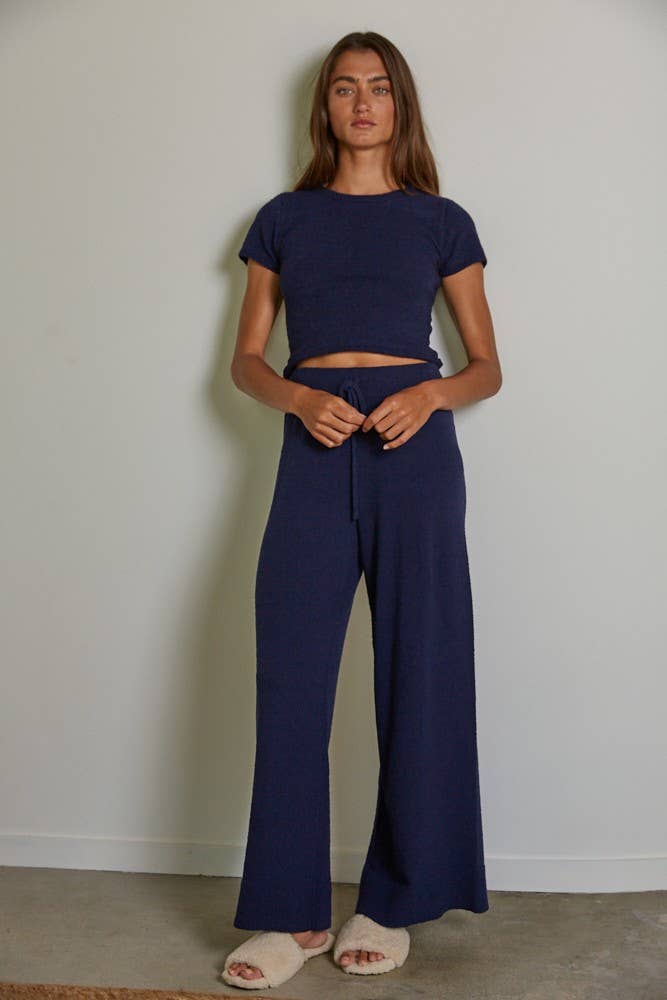 By Together  | Knit Sweater Short Sleeve Crop Top