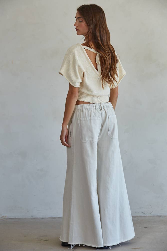 By Together | Knit Sweater Polyester Acrylic Nylon Open Back Top