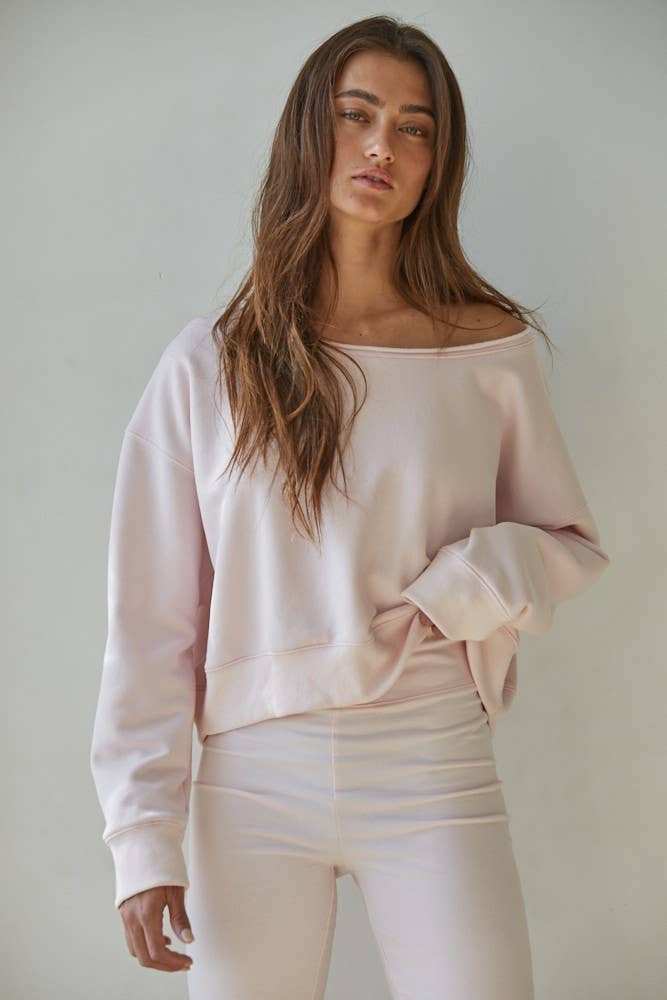 By Together | Knit Cotton Polyester Garment Washed Pullover
