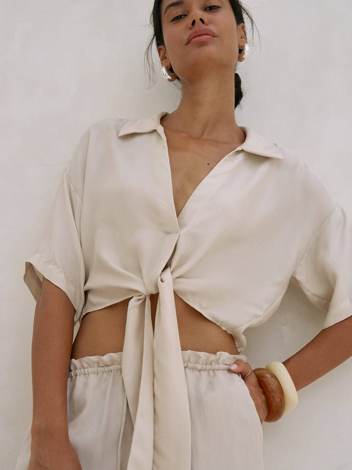 The Handloom - Lucid Tie Shirt - Sand