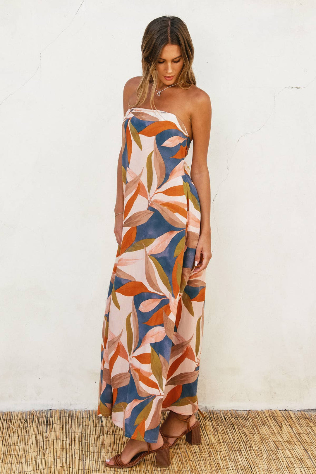 Dress Forum | Destinations Strapless Tie Back Maxi Dress