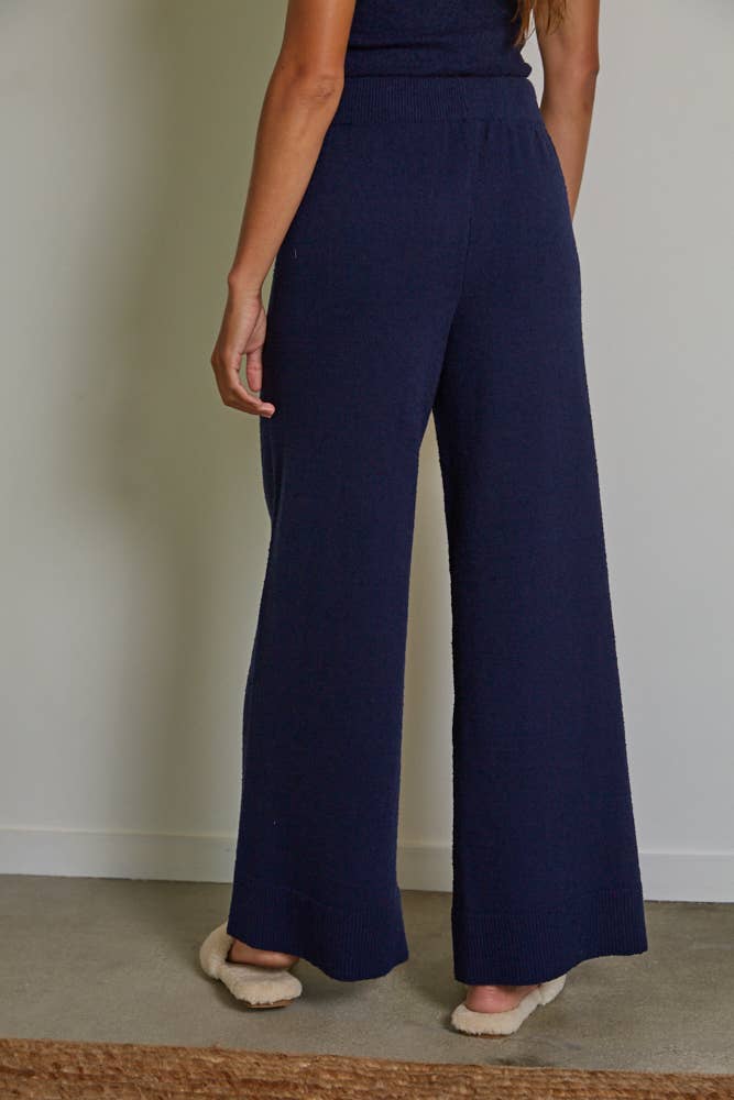 By Together  | Knit Sweater Cotton Nylon Polyester Wide Leg Pants