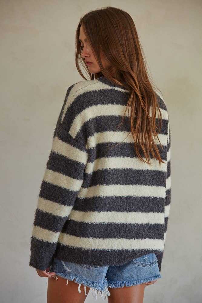 By Together  | Knit Sweater Striped Pullover